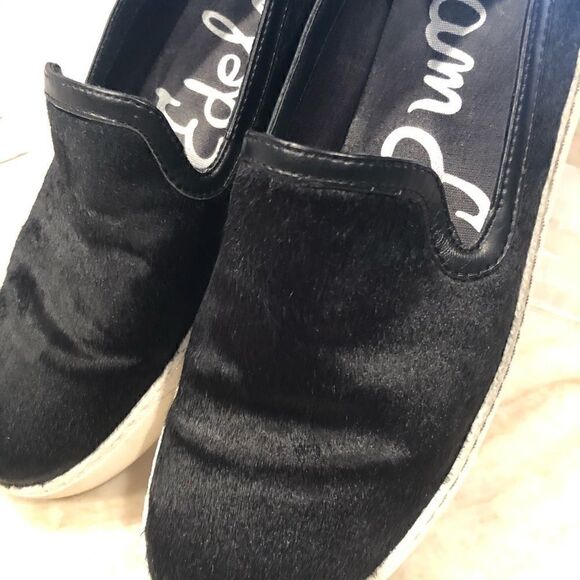 Sam Edelman Becker Black Calf Hair Slip-ons - Picture 2 of 8